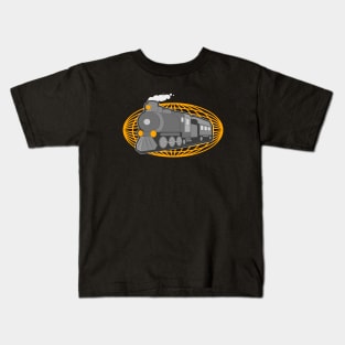 Railroader Railroad Steam Locomotive Kids T-Shirt